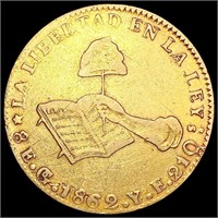 1862 Mexico .7615oz Gold 8 Escudos NICELY