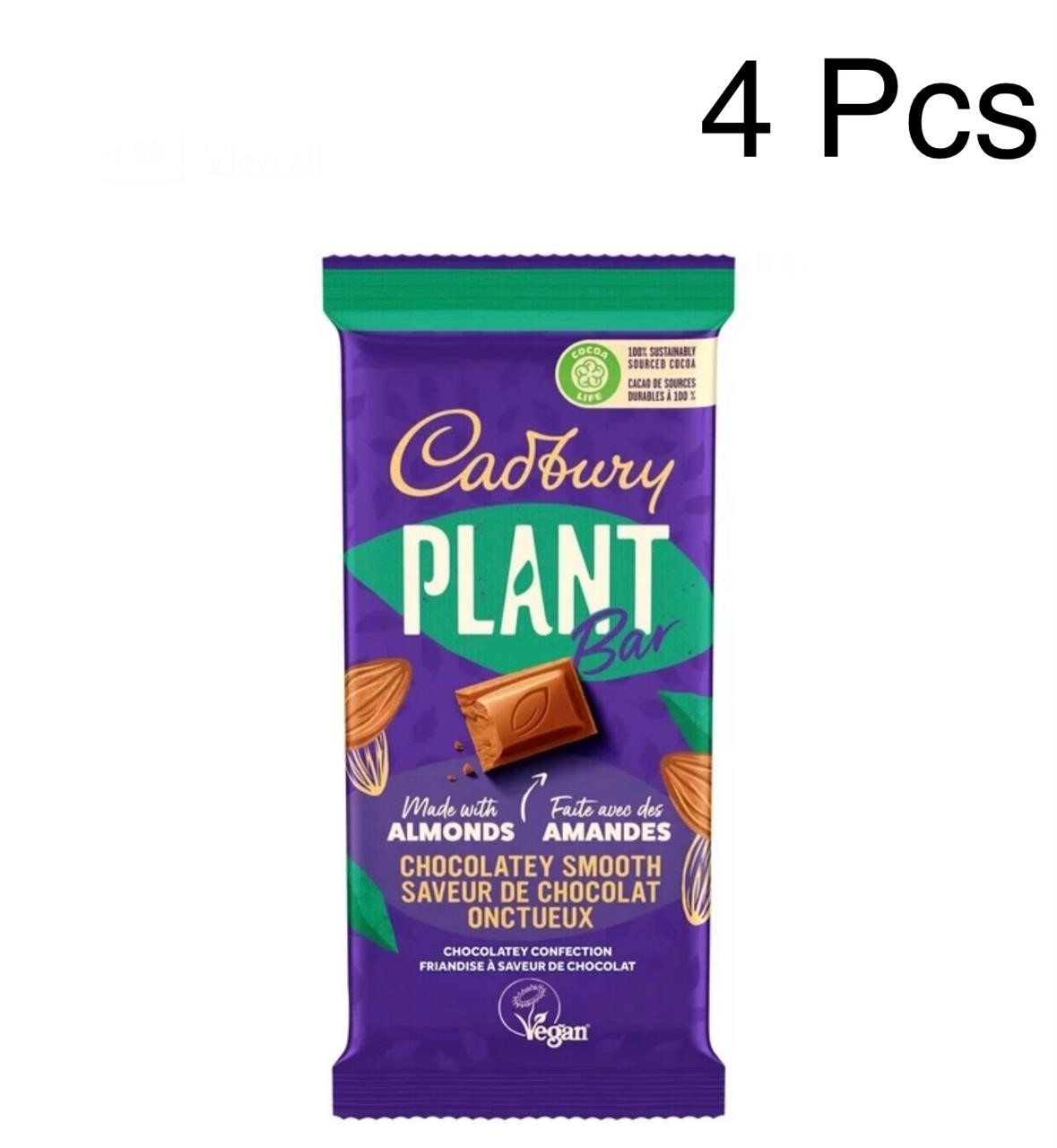 4 Pack Cadbury Plant Bar Chocolatey Smooth