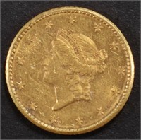 1849 $1 GOLD NO L CH BU