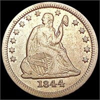 1844-O Seated Liberty Quarter LIGHTLY CIRCULATED