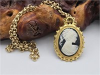 Large Germany Cameo Pendant / Brooch +