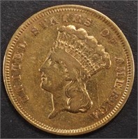 1857-S $3 GOLD PRINCESS XF
