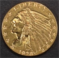 1928 $2.5 GOLD INDIAN NICE BU
