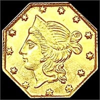 1858 Octagonal California Gold Half Dollar
