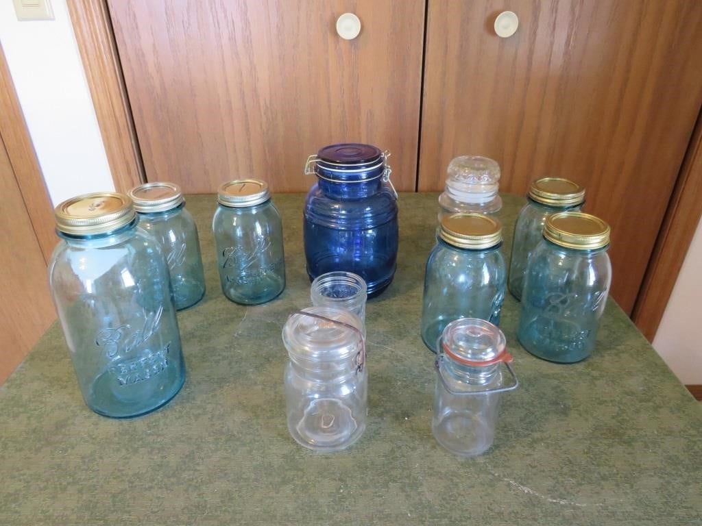 assorted mason jars