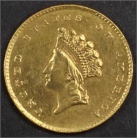 1855 T-2 $1 GOLD CHOICE BU