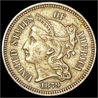 1879 Nickel Three Cent LIGHTLY CIRCULATED