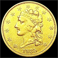 1835 $2.50 Gold Quarter Eagle LIGHTLY CIRCULATED