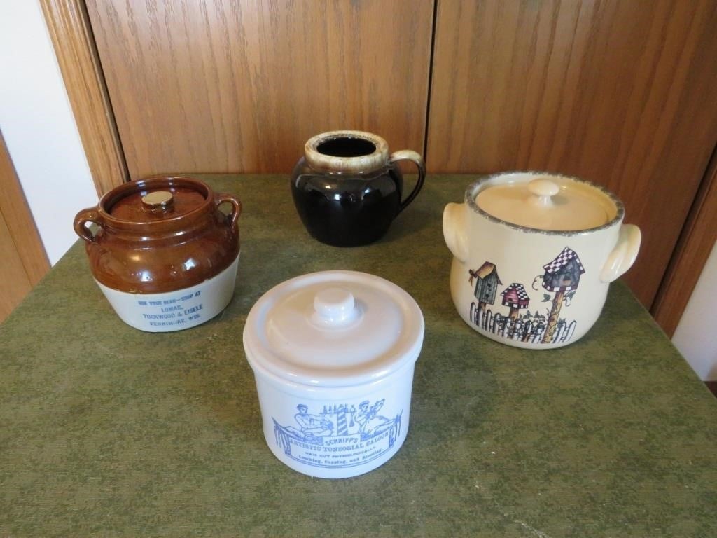 Bean pot,cookie jar and crockery