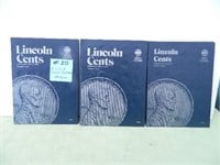 (3) Lincoln Cent Books #1-29 coins, #2-69 coins,