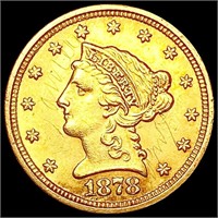 1878-S $2.50 Gold Quarter Eagle CLOSELY
