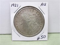 1921 Morgan Dollar AU