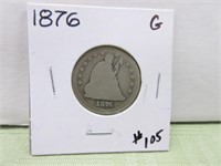 1876 Seated Quarter – G