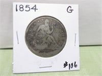 1854 Seated Half Dollar – G