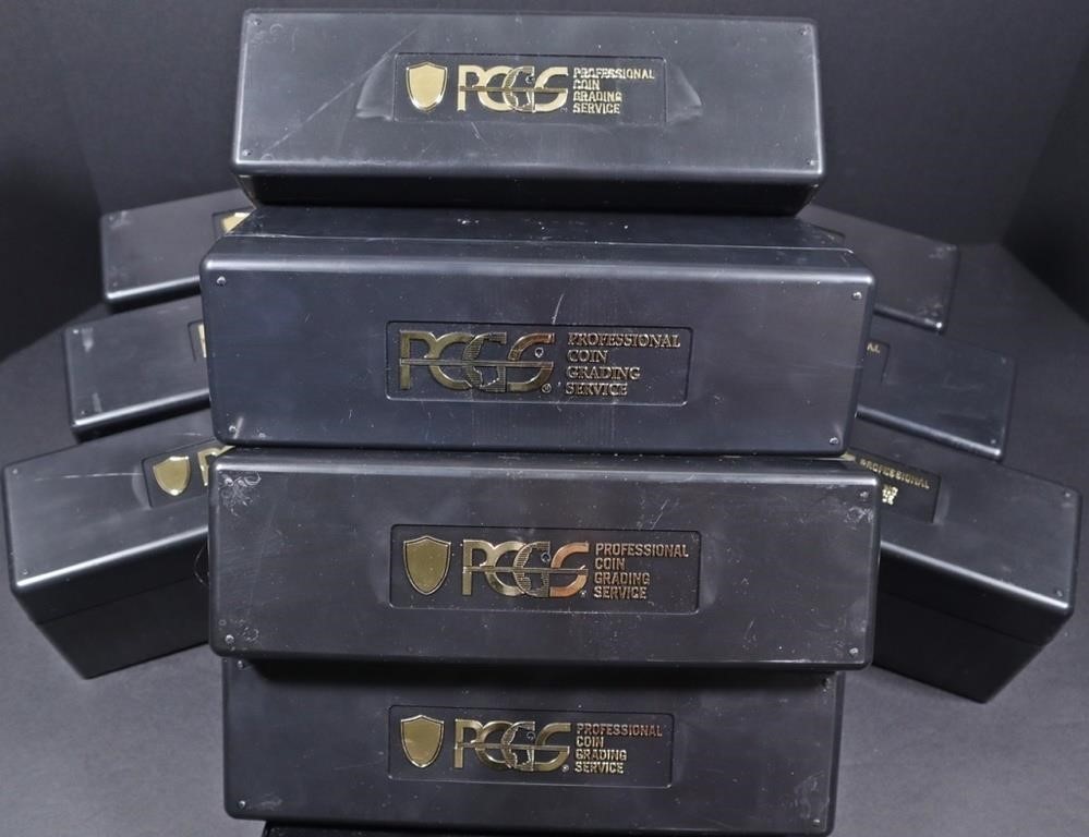 (10) EMPTY/USED PCGS CONTAINERS