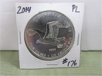2014 $5 Canada 1 oz .9999 Silver “Birds of Prey” -