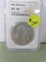 1887 Morgan Dollar Slabbed (MS-68)