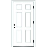 NDC ZZ364682L Steel Prehung Door, 6-Panel, 32x80