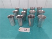 12 Aluminum Cups - 2 Different Sizes