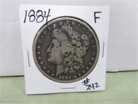 1884 Morgan Dollar – F