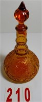 Vintage Tiarra Amber Glass Decanter