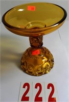 Vintage Tiarra Amber Glass Goblet