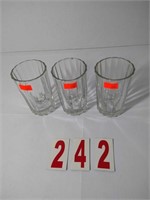 Vintage Indiana Glass Drinking Cups - Set of 3