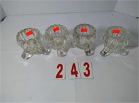 Vintage Indiana Glass Candle Holders - Set of 4