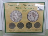 20th Century Nickel Set – 1936 Buff Nickel, 1940 &