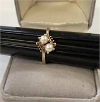 10kt Gold & Pearl Size 6 Ring
