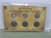 Dime and Nickel Type Set (1941 Merc, 59 Rosy,