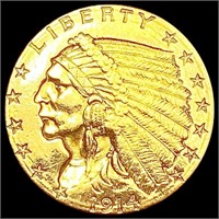 1914-D $2.50 Gold Quarter Eagle CLOSELY
