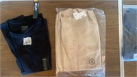 Men’s XL New Black Tshirt and Tan Sweater