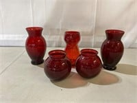 Ruby red Vases