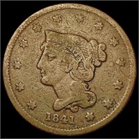1841 Braided Hair Large Cent NICELY CIRCULATED