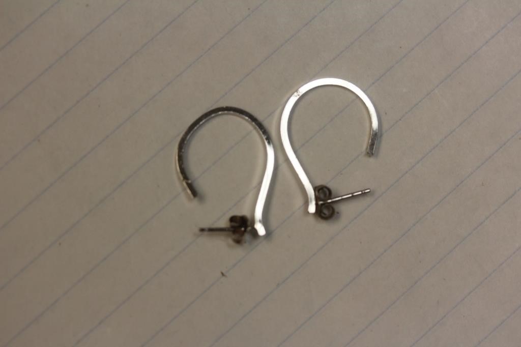 Pair of Hook Sterling Earrings