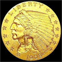 1908 $2.50 Gold Quarter Eagle CHOICE AU
