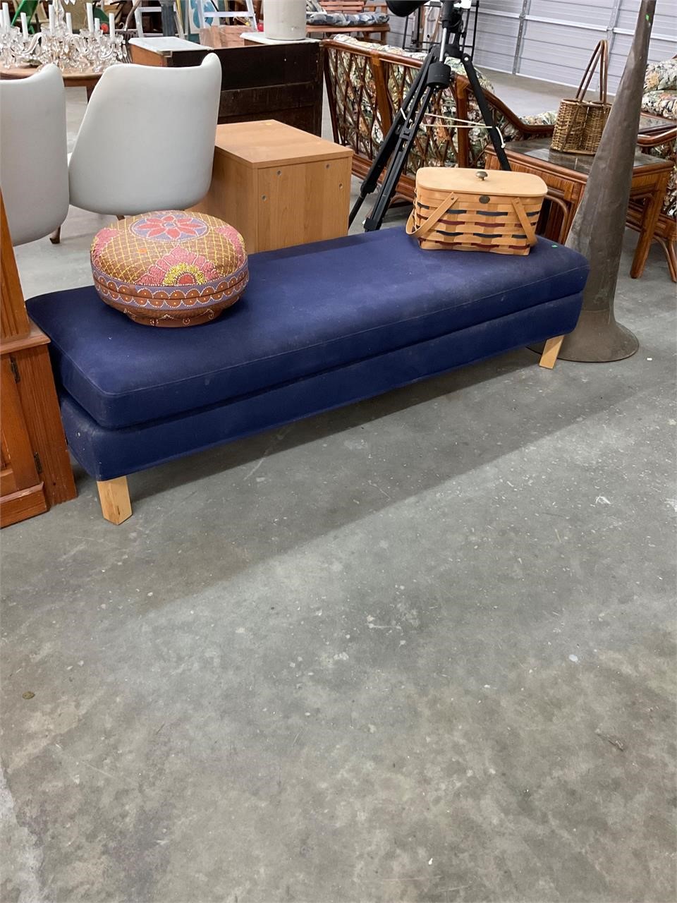 Blue IKEA Bench
