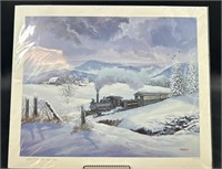 Beautiful Bob Musick Train Painting 45/1000