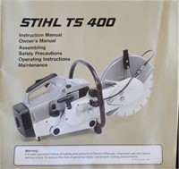 Stihl cut saw instruction and owner's manual TS400