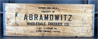 Antique Abramowits PA Wooden Crate