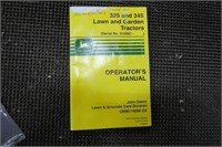 John Deere operator's manual 325,345, & 455 lawn t