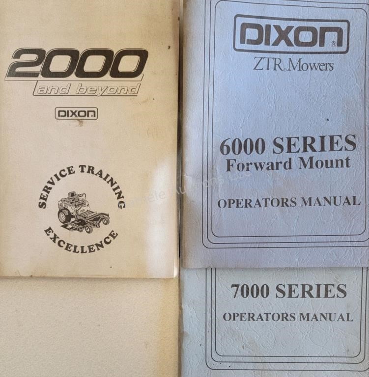 Dixon ZTR mowers - 6000 series OP man, 2000 servic
