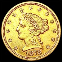 1878-S $2.50 Gold Quarter Eagle UNCIRCULATED