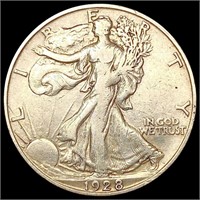 1928-S Walking Liberty Half Dollar NEARLY
