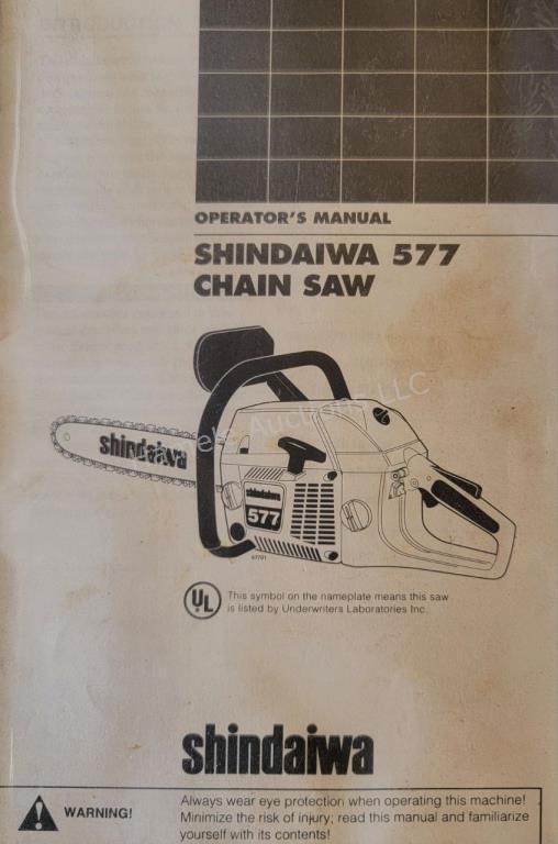 (1) Shindaiwa Snow Throw Model 4-1031 Owner Man