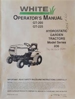 (1) White Hydrostatic Garden Tractor Model