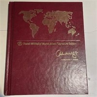 "Rand McNeily World Atlas" Signed with Certificate