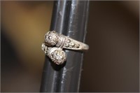 Sterling and Possible Diamond Chip Ring