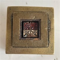 Antique Solid Brass Coat of Arms Stamp